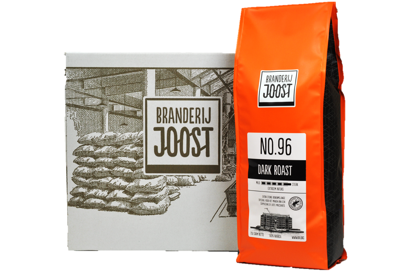 No.96 Dark roast 6 x 750g doos voordeelprijs 